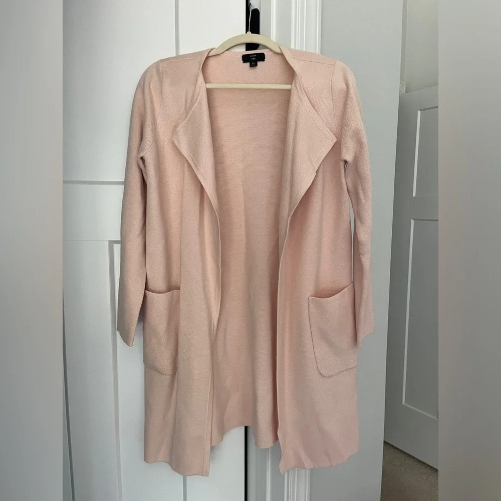 J. Crew 365 Coatagin Pink Sophie Open Sweater Blazer